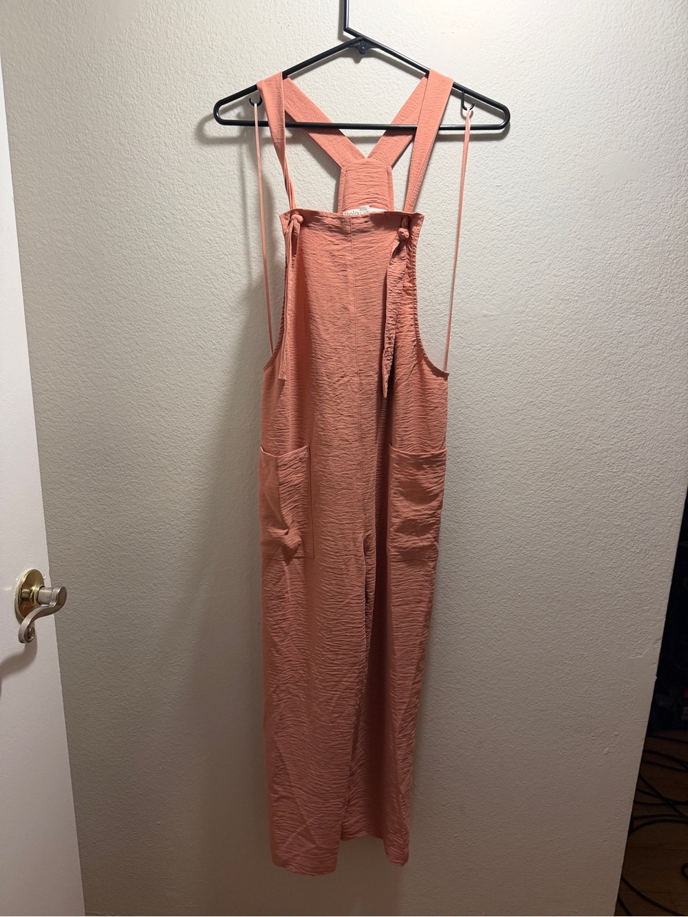 Lola and Grace Casual Wide-Leg Women’s Overalls in Dusty Coral